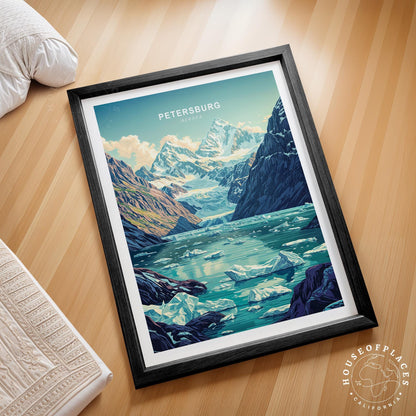 Petersburg Travel Poster – Alaska Wall Art Print