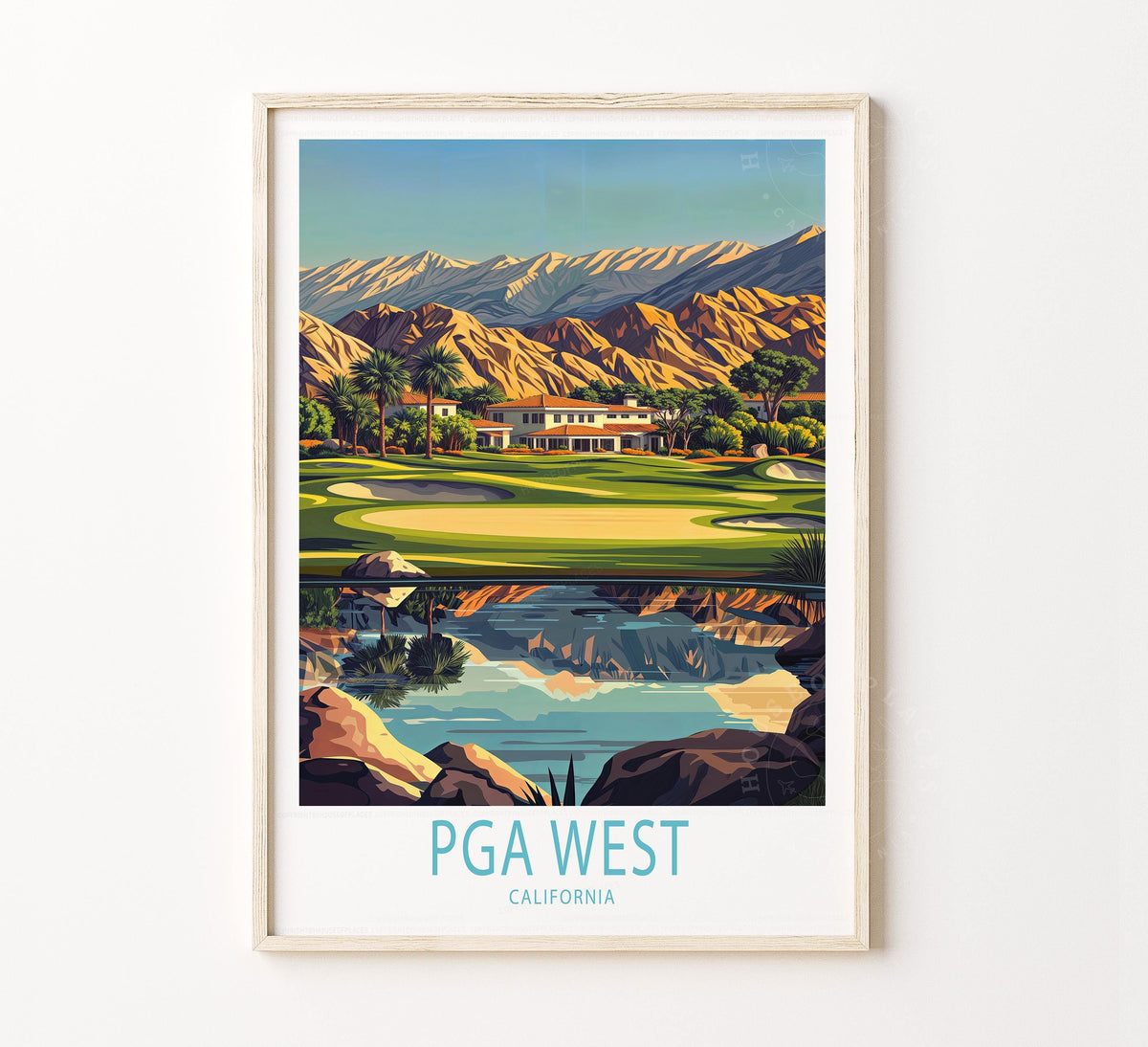Pga West Travel Poster – California Wall Art Print
