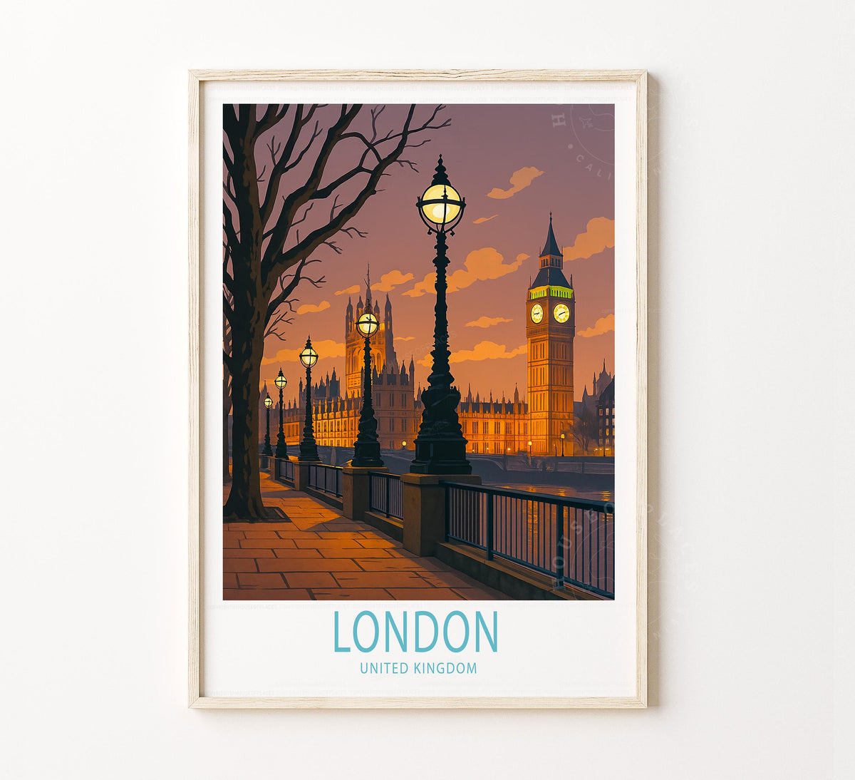 London Travel Poster – Personanalised Wall Art Print