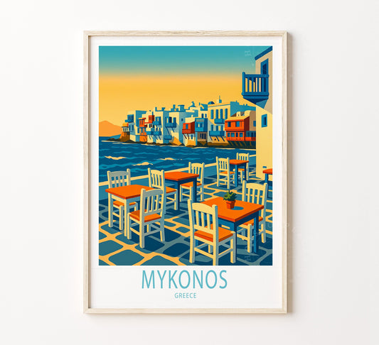 Mykonos travel poster – view 2