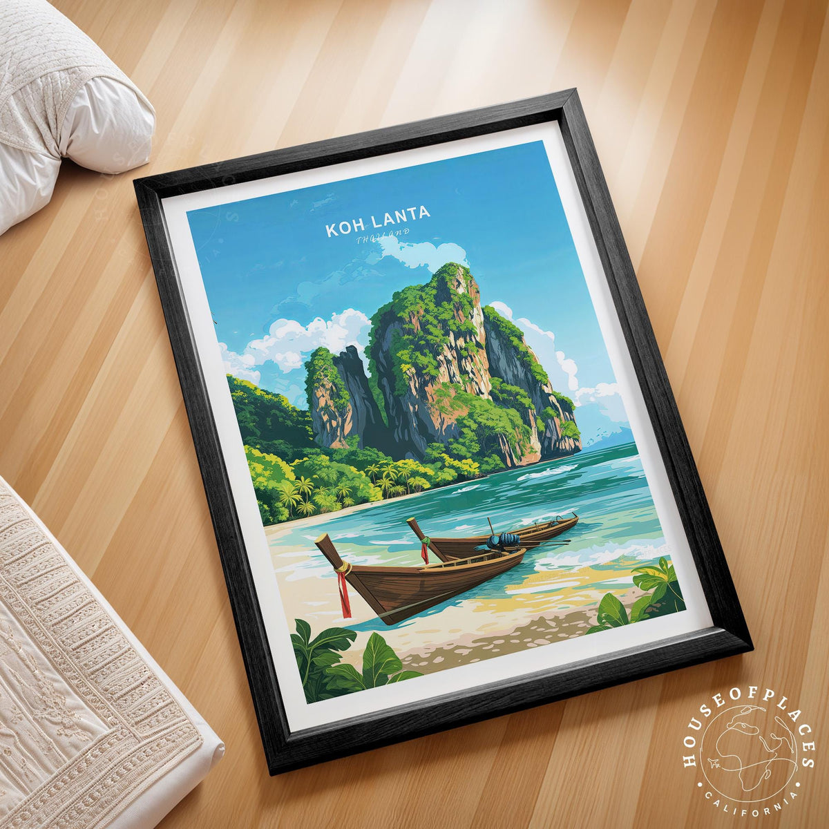 Koh Lanta Travel Poster – Thailand Wall Art Print