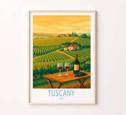 Tuscany Travel Poster – Italy Wall Art Print