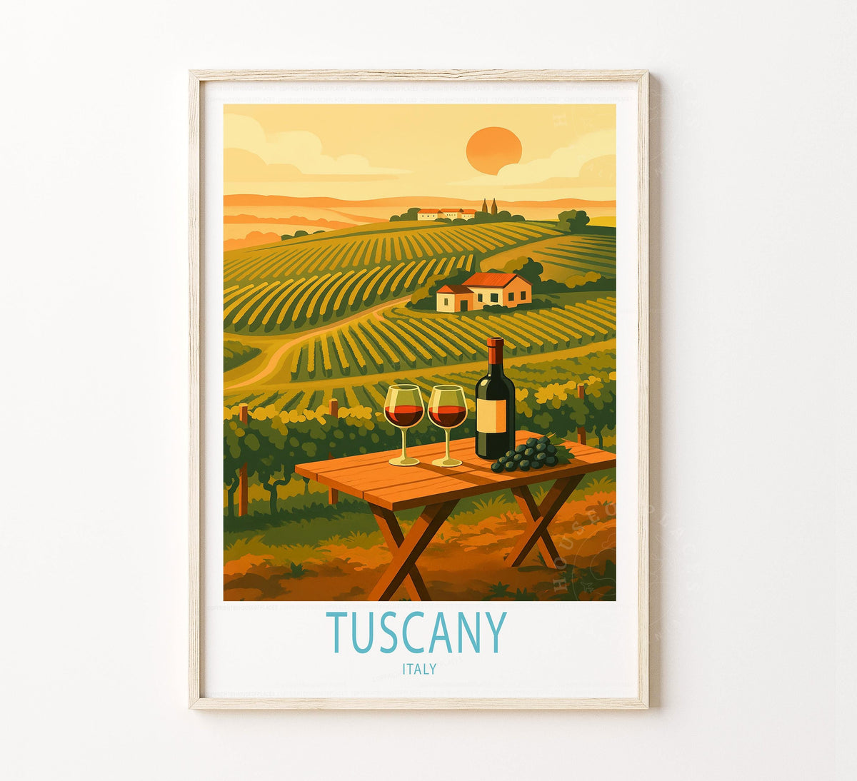 Tuscany travel poster – view 2