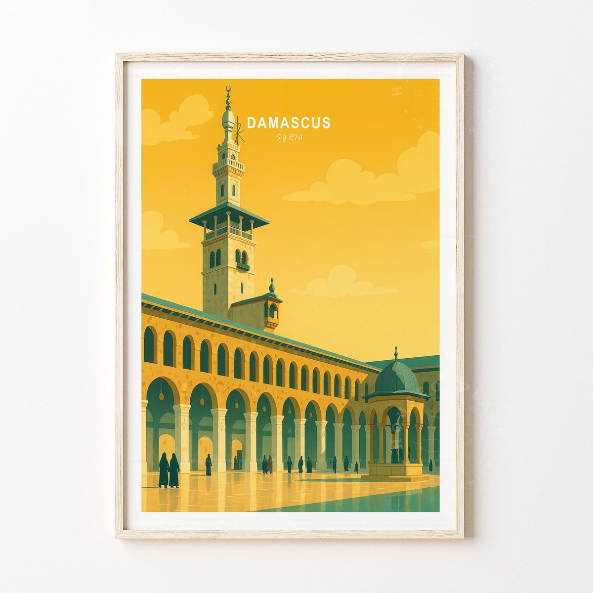 Damascus Travel Poster – Syria Wall Art Print