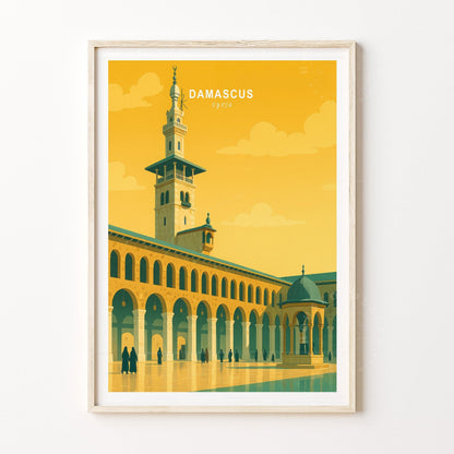 Damascus Travel Poster – Syria Wall Art Print