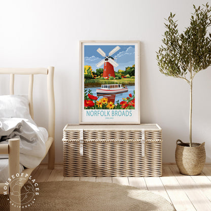 Norfolk Broads travel poster – view 3
