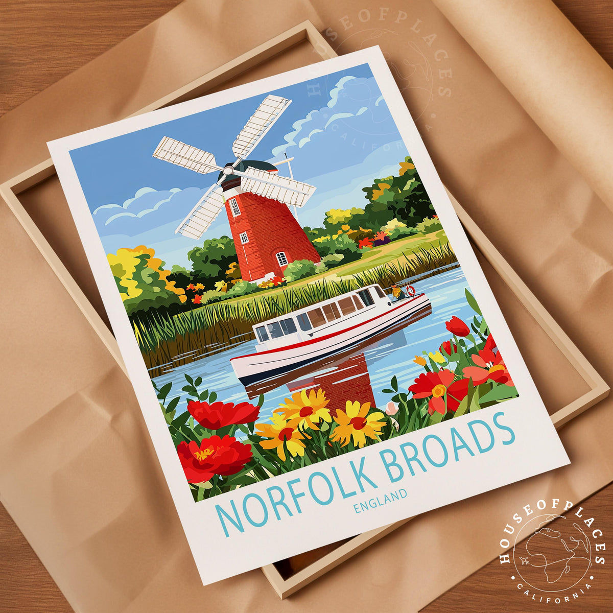 Norfolk Broads travel poster – view 10