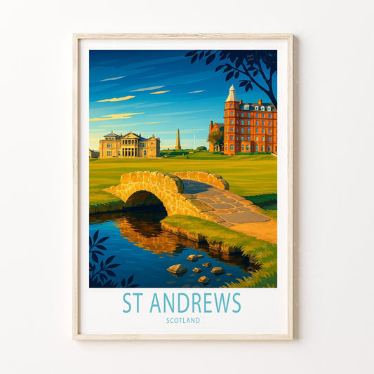 St Andrews Travel Poster – United Kingdom Wall Art Print