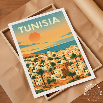 Tunisia North Africa travel poster – view 10
