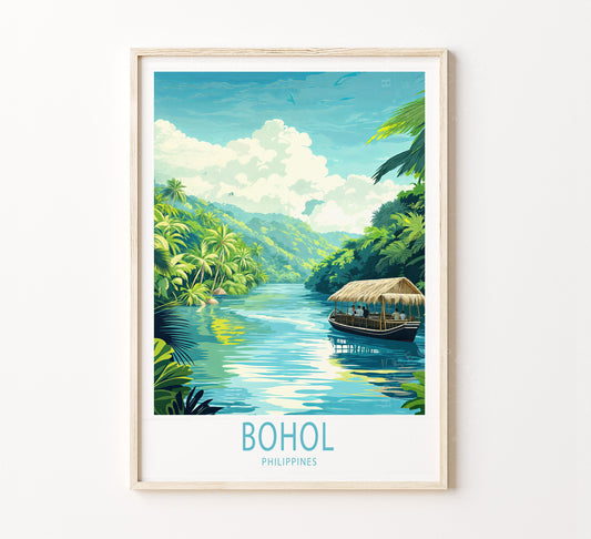 Bohol Travel Poster – Philippines Wall Art Print