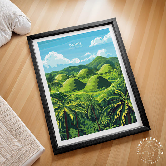 Bohol Travel Poster – Philippines Wall Art Print