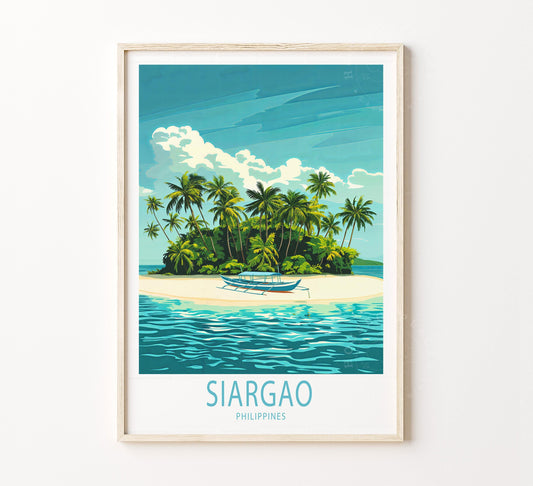 Siargao Travel Poster – Philippines Wall Art Print