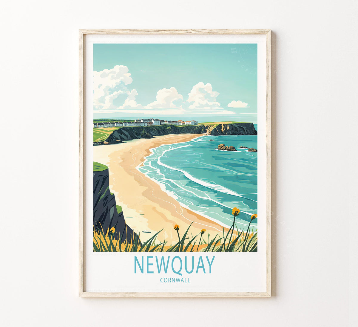 Newquay travel poster – view 2