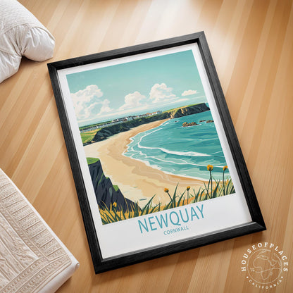 Newquay Travel Poster – United Kingdom Wall Art Print
