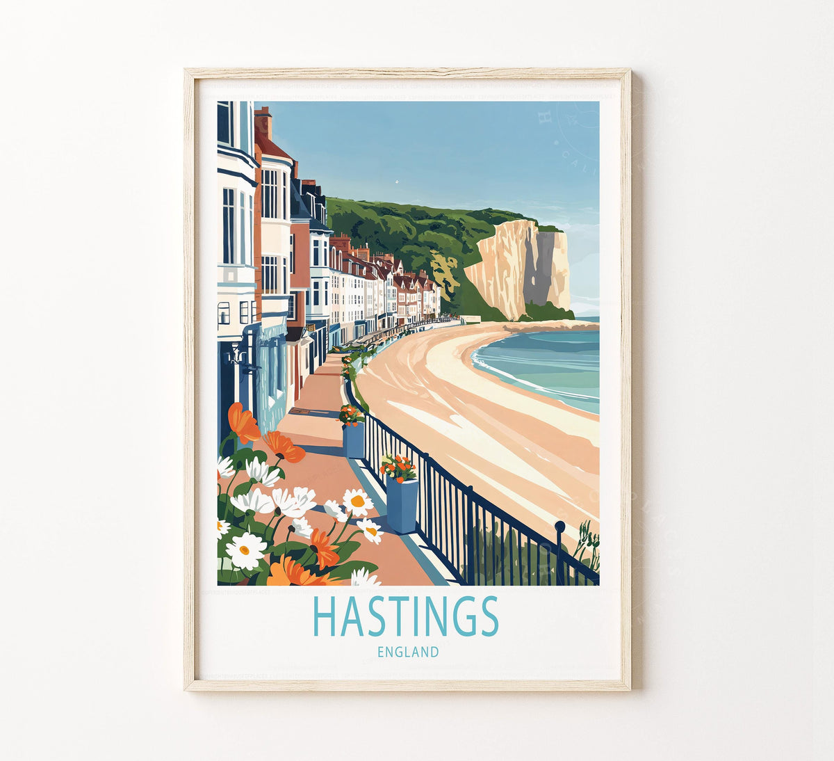 Hastings Travel Poster – United Kingdom Wall Art Print