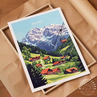Wengen travel poster – view 10