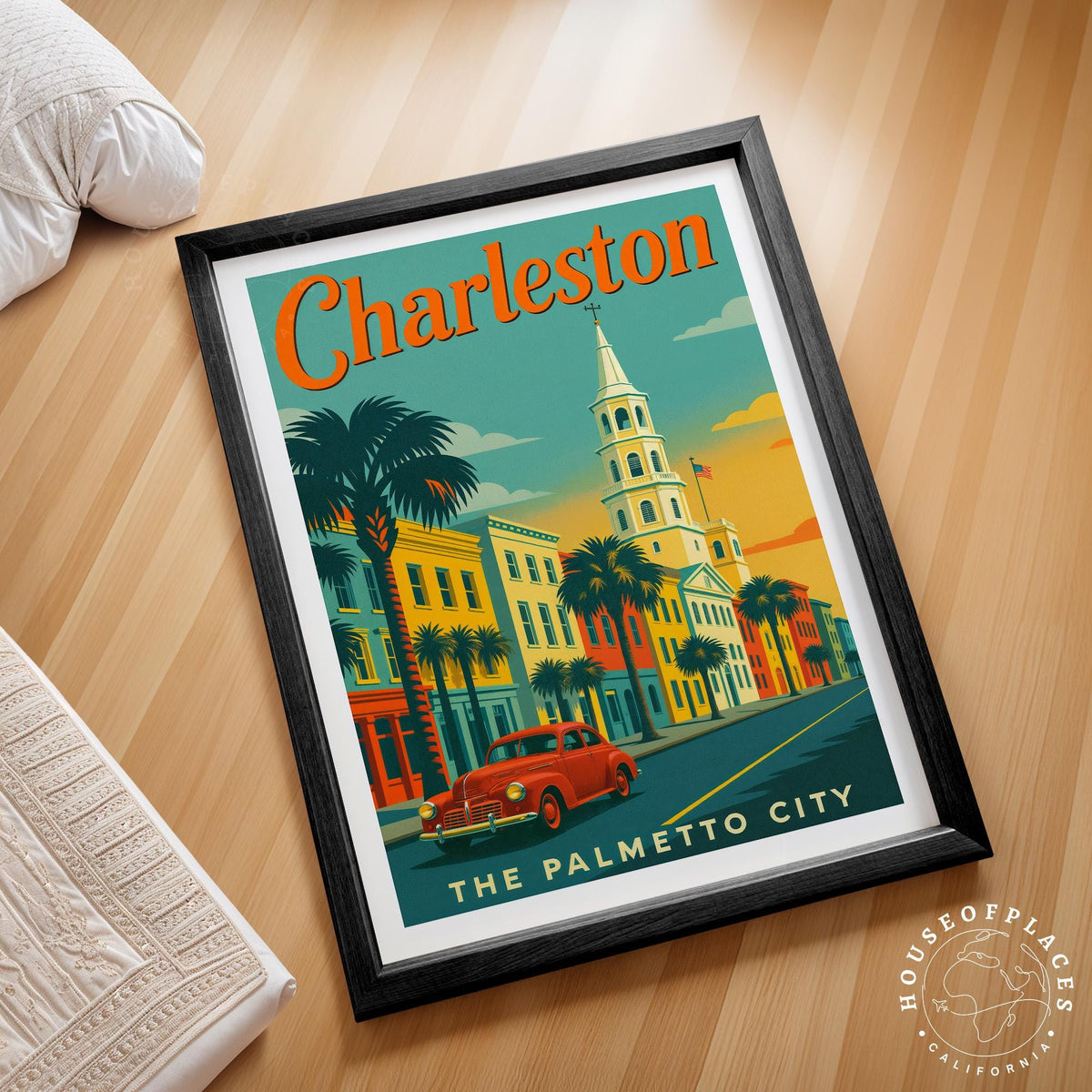 Charleston Travel Poster – South Carolina Wall Art Print