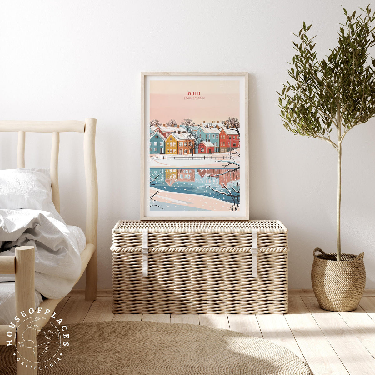 Oulu Finland Winter travel poster – view 3