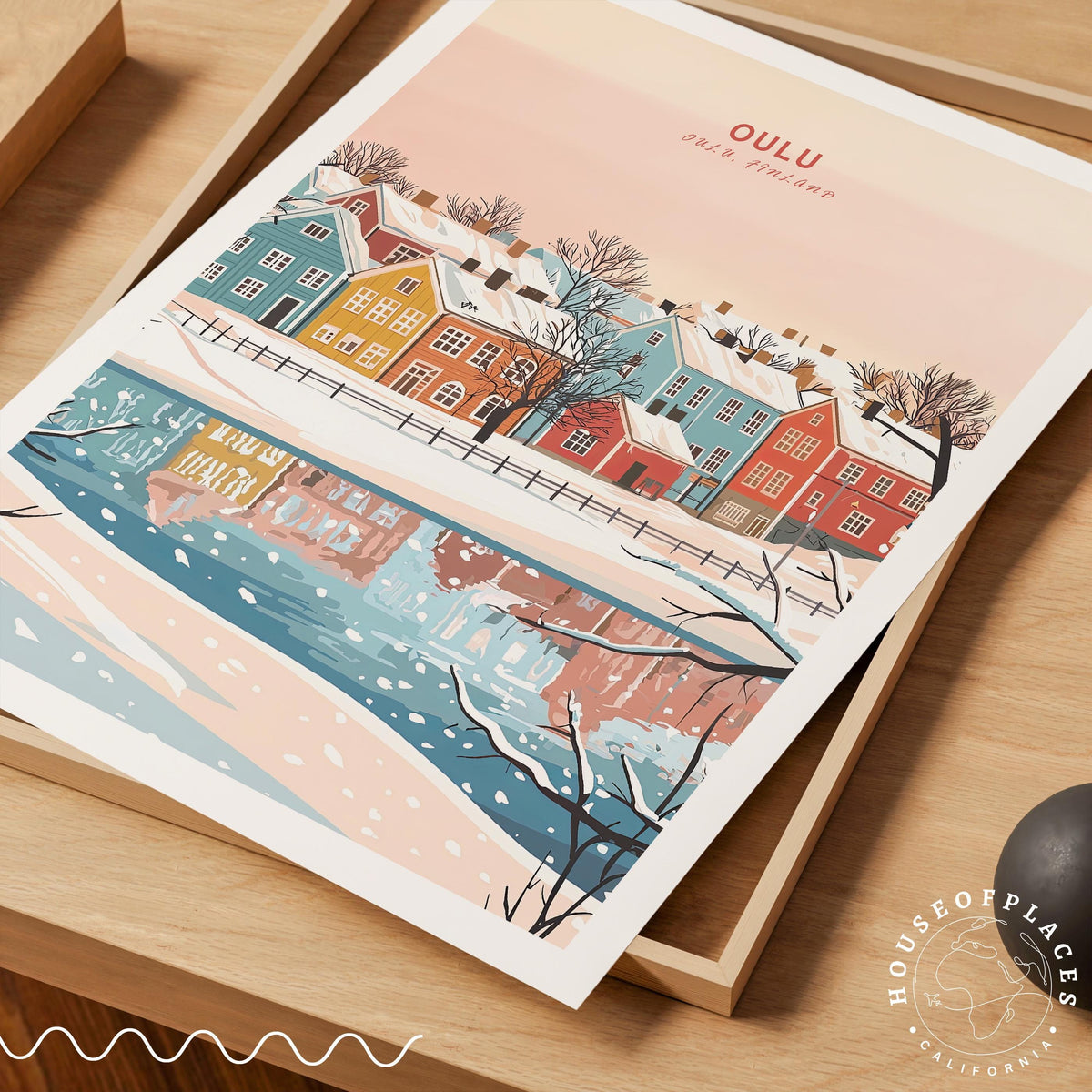 Oulu Finland Winter travel poster – view 4