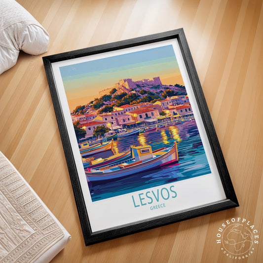 Lesvos travel poster – view 2
