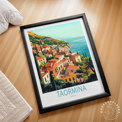 Taormina Sicily travel poster – view 2