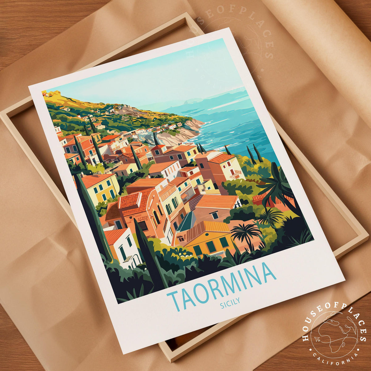 Taormina Sicily travel poster – view 10