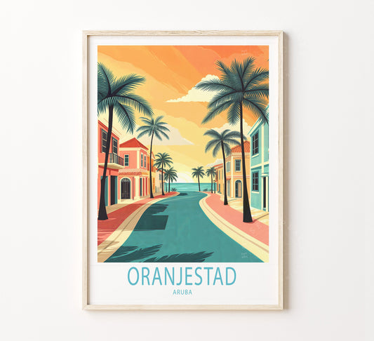 Oranjestad travel poster – view 2