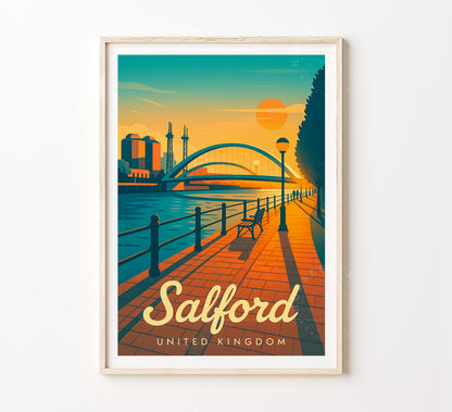Salford Travel Poster – United Kingdom Wall Art Print