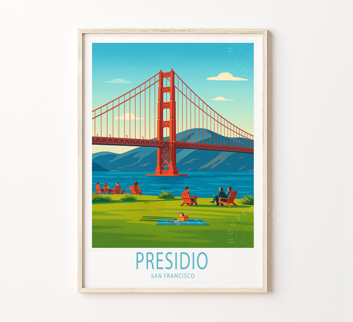 Presidio San Francisco Travel Poster – USA Wall Art Print