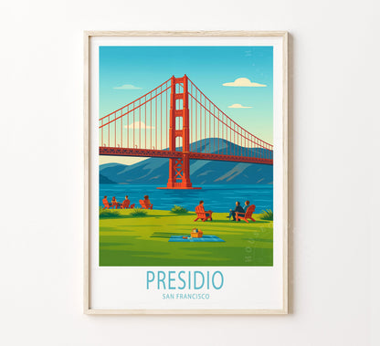 Presidio San Francisco Travel Poster – USA Wall Art Print