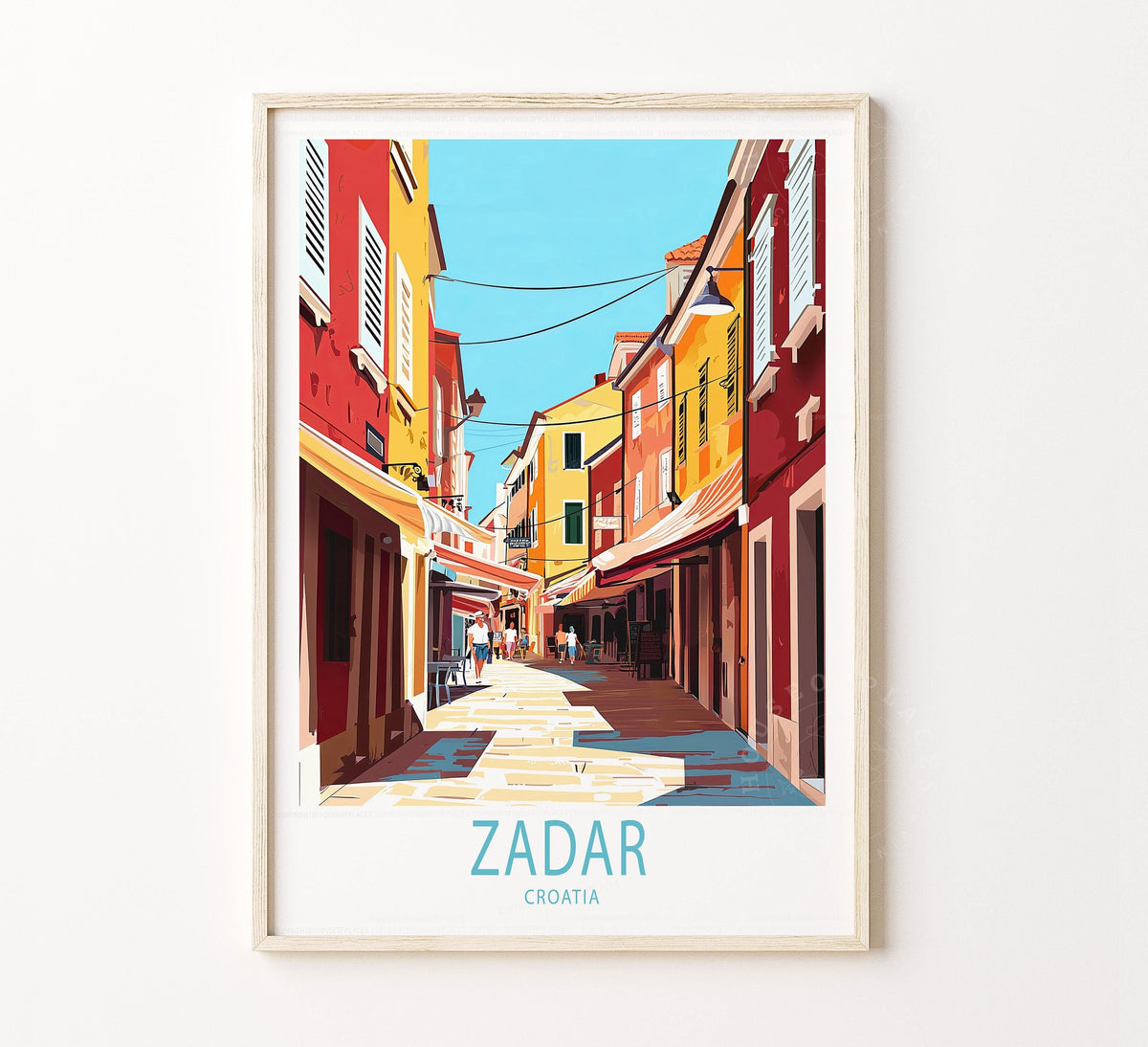 Zadar Travel Poster – Croatia Wall Art Print