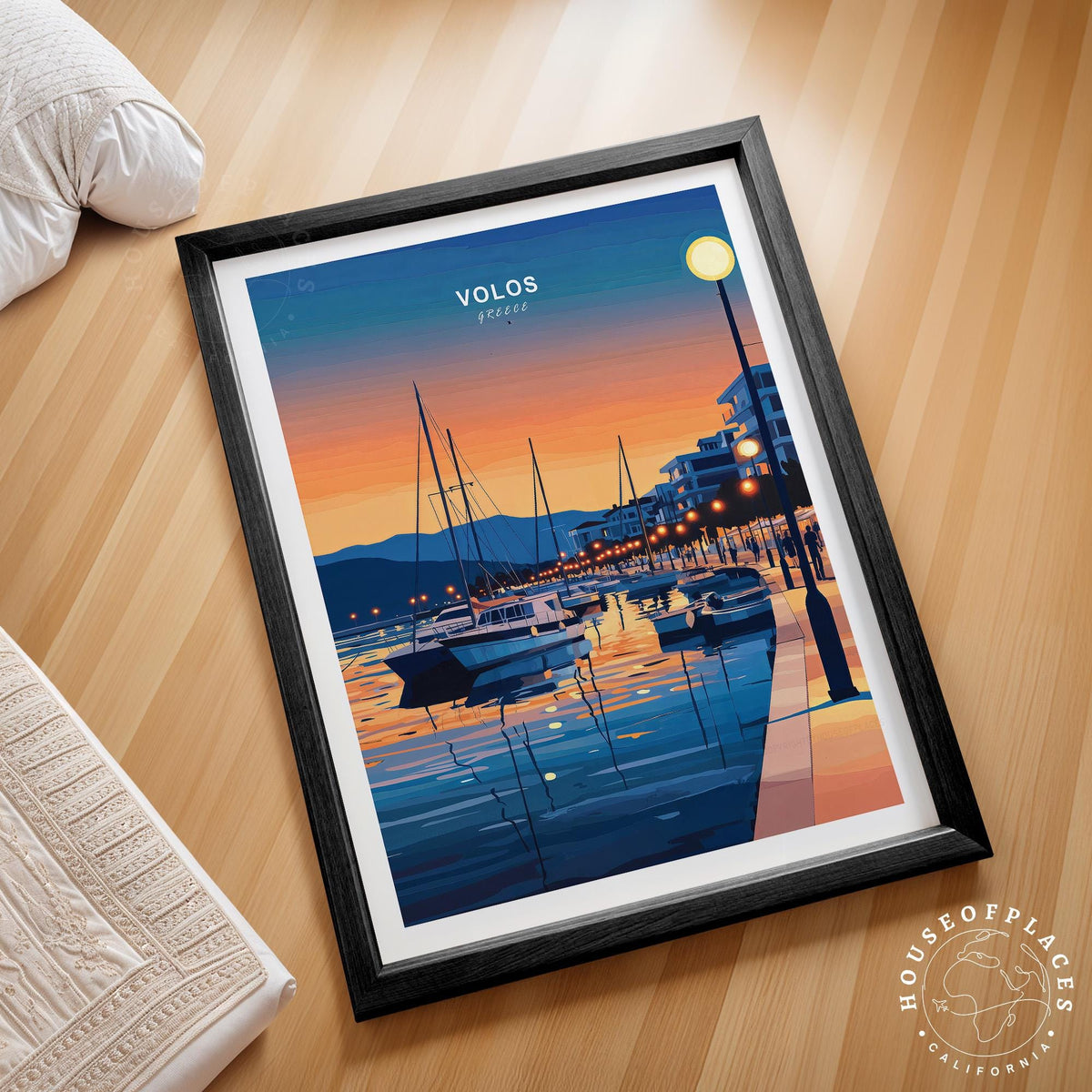 Volos Travel Poster – Greece Wall Art Print