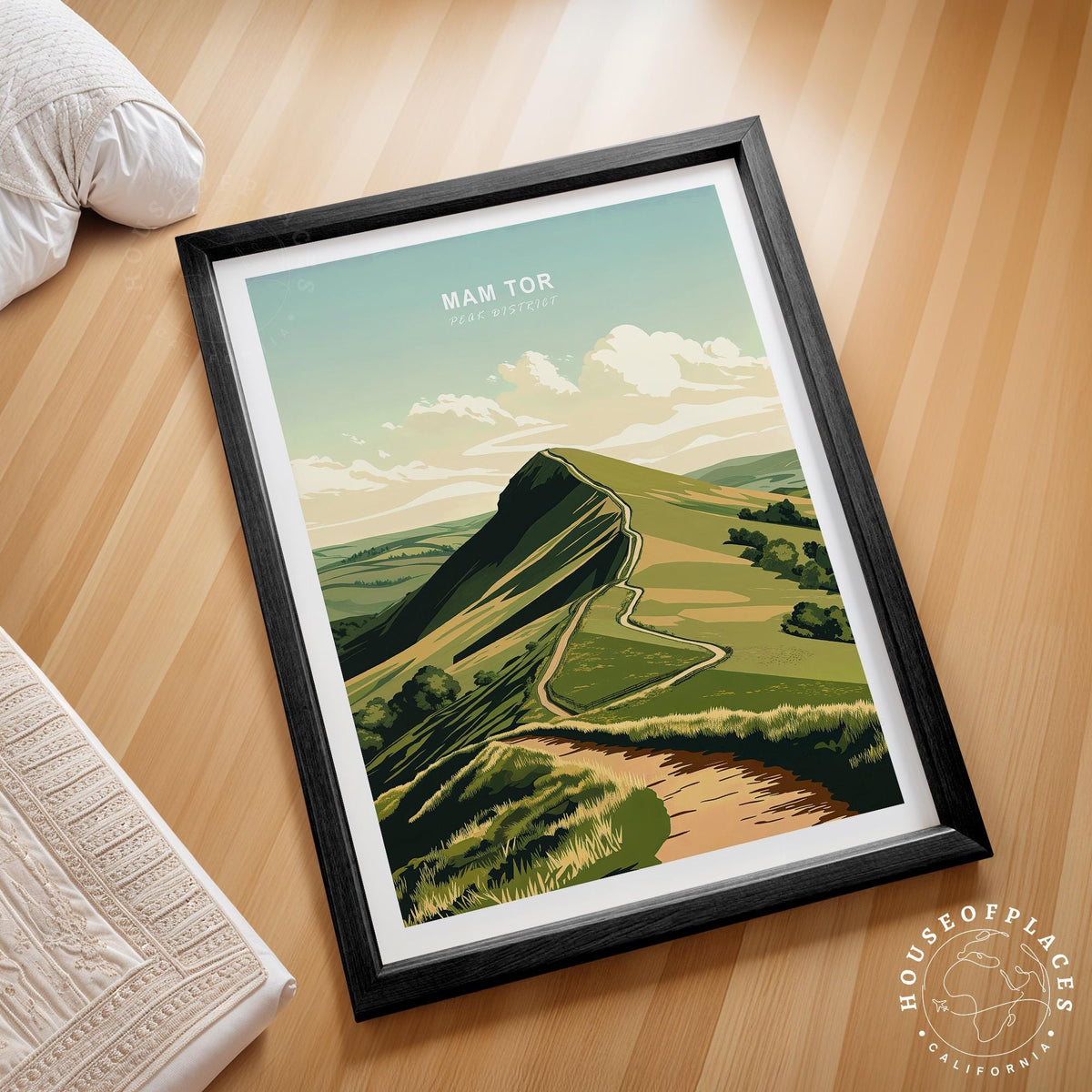 Mam Tor Peak District travel poster – view 2