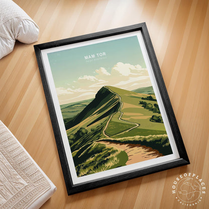 Mam Tor Peak District travel poster – view 2