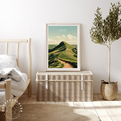 Mam Tor Peak District travel poster – view 3