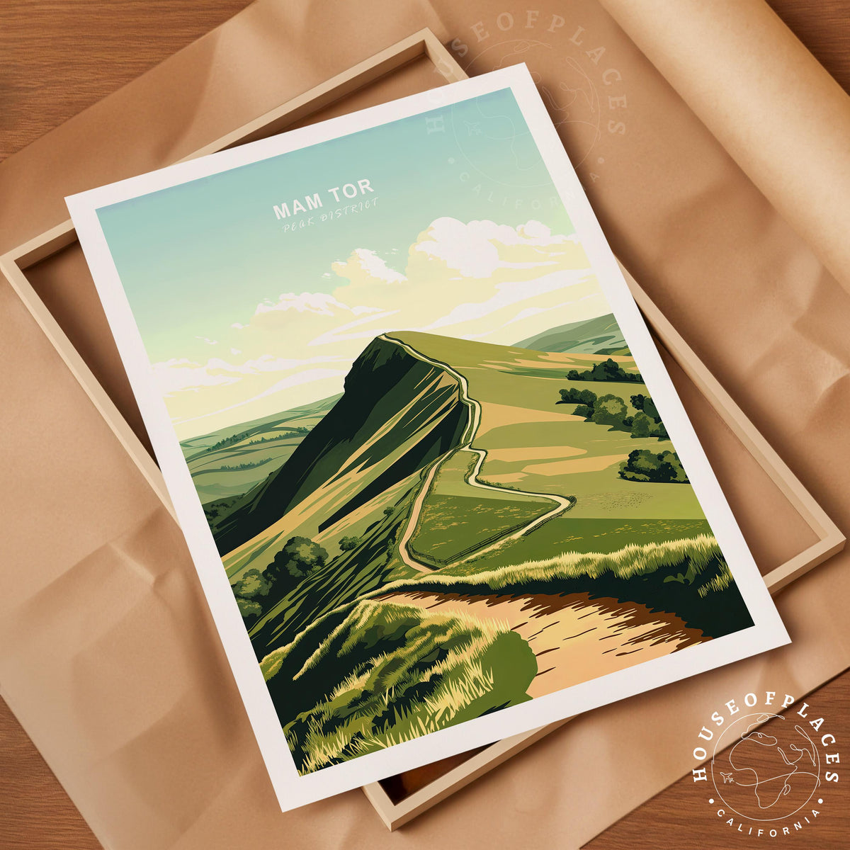 Mam Tor Peak District travel poster – view 10