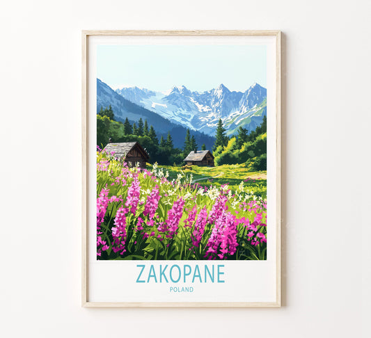 Zakopane Travel Poster – Poland Wall Art Print