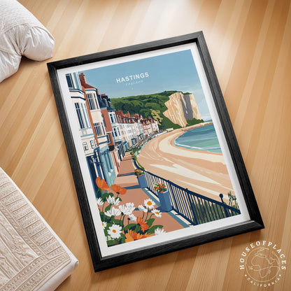 Hastings Travel Poster – United Kingdom Wall Art Print