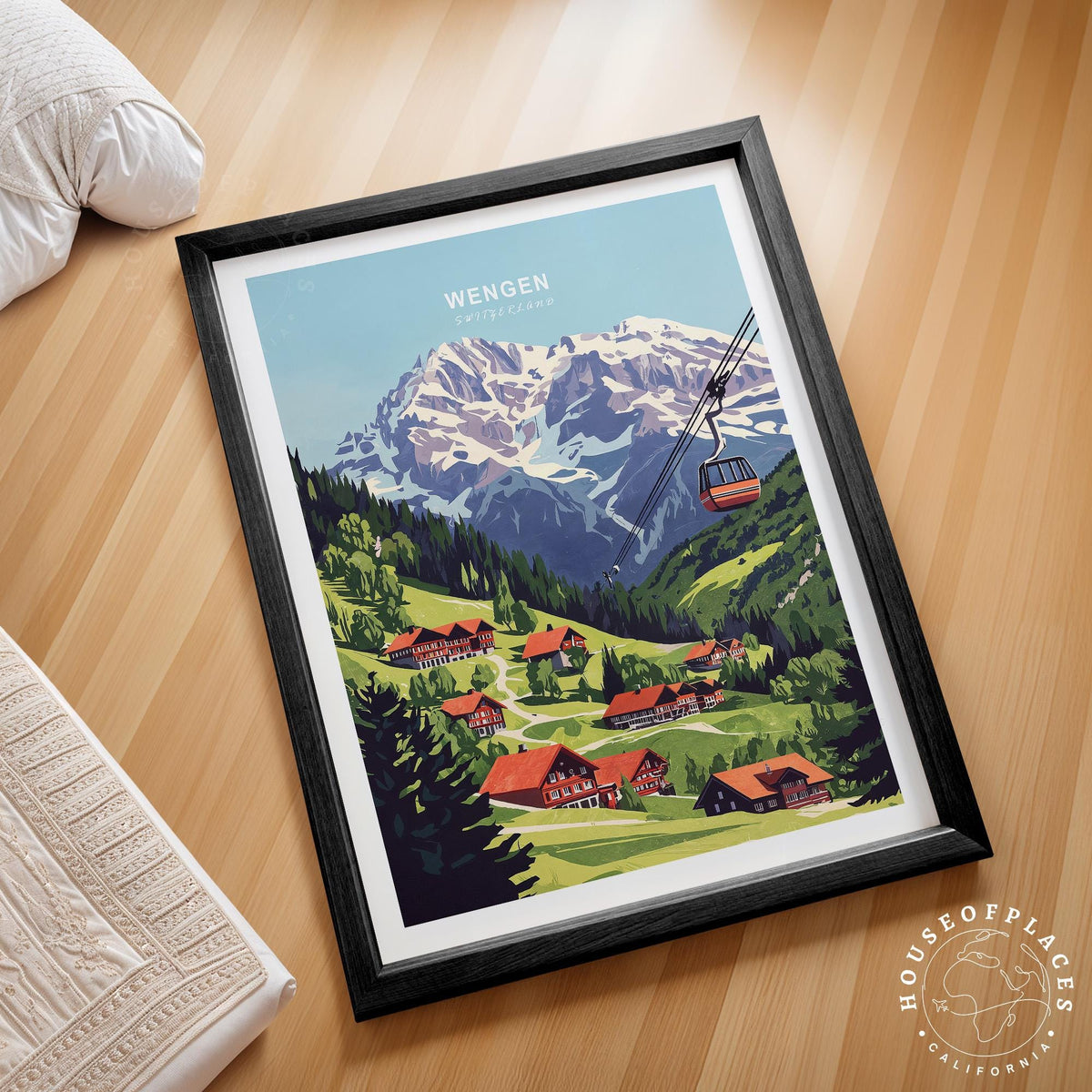 Wengen travel poster – view 2