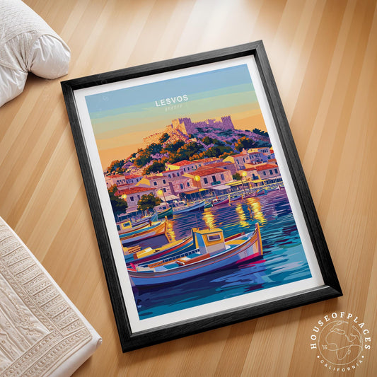 Lesvos travel poster – view 2