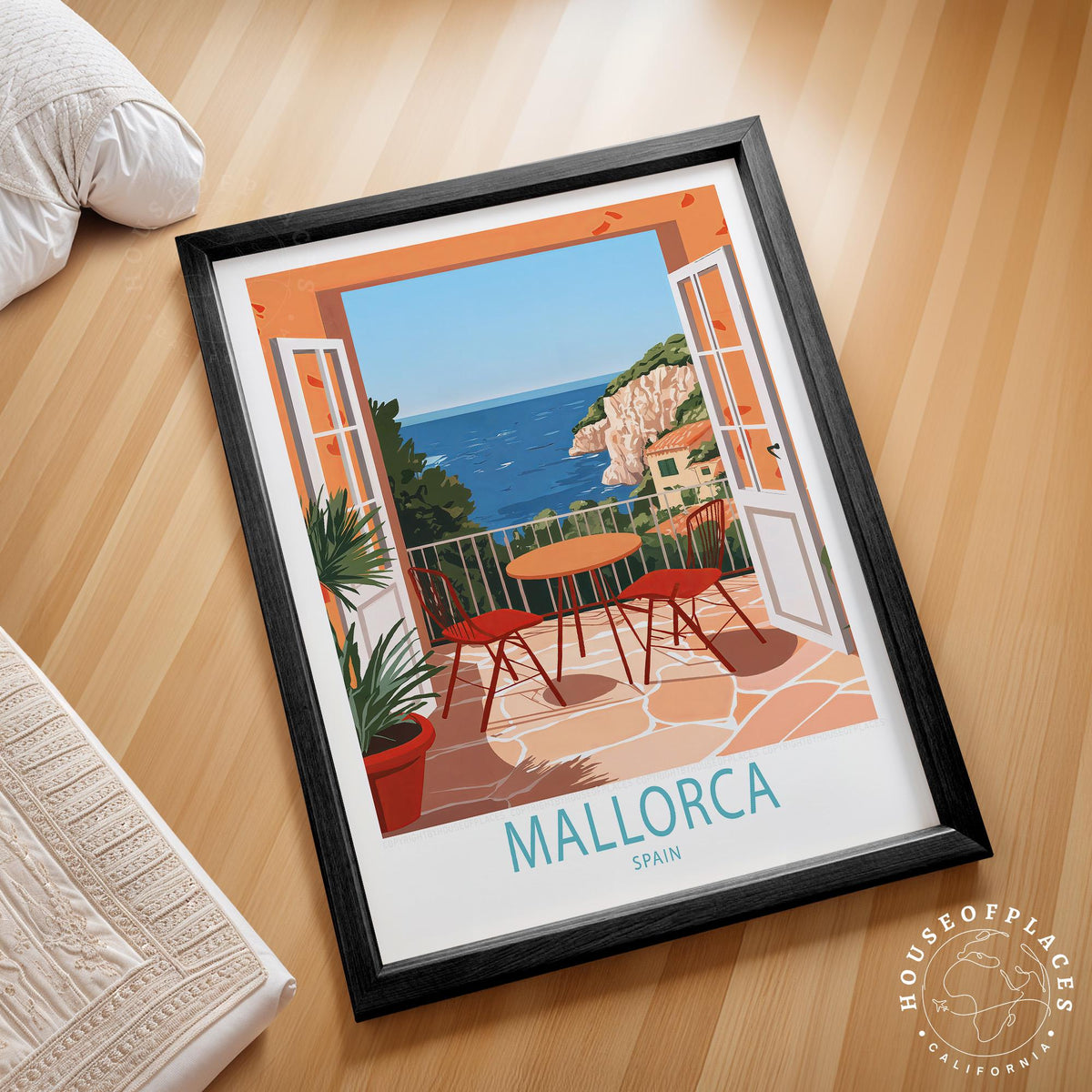 Mallorca Travel Poster – Spain Wall Art Print
