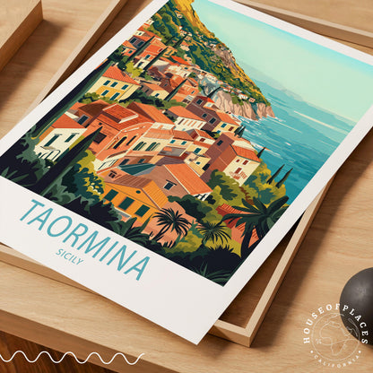 Taormina Sicily travel poster – view 4