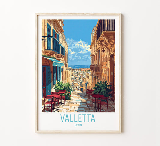Valletta Travel Poster – Malta Wall Art Print