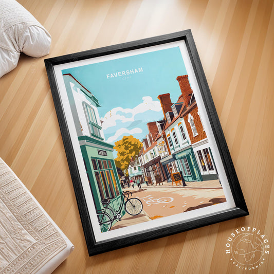 Faversham Travel Poster – United Kingdom Wall Art Print