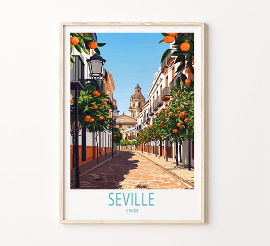 Seville Travel Poster – Spain Wall Art Print