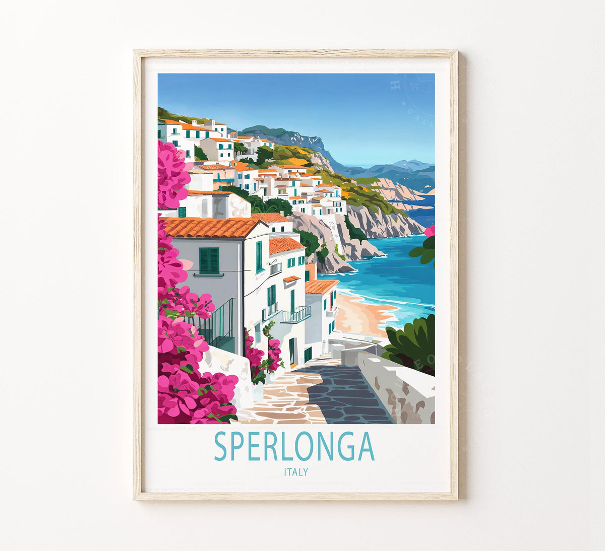 Sperlonga Travel Poster – Italy Wall Art Print