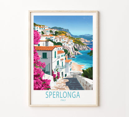 Sperlonga Travel Poster – Italy Wall Art Print