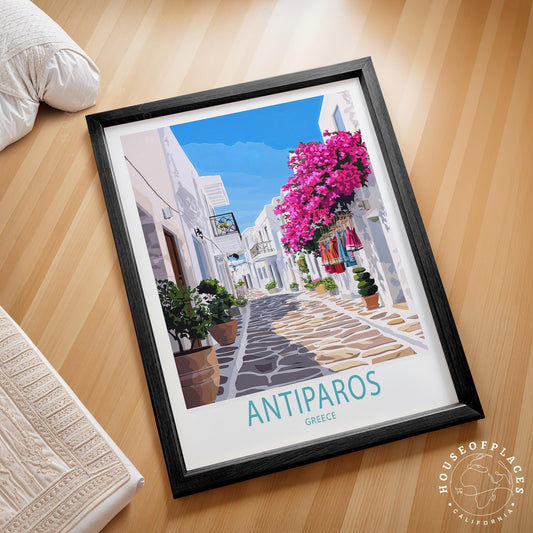 Antiparos Travel Poster – Greece Wall Art Print