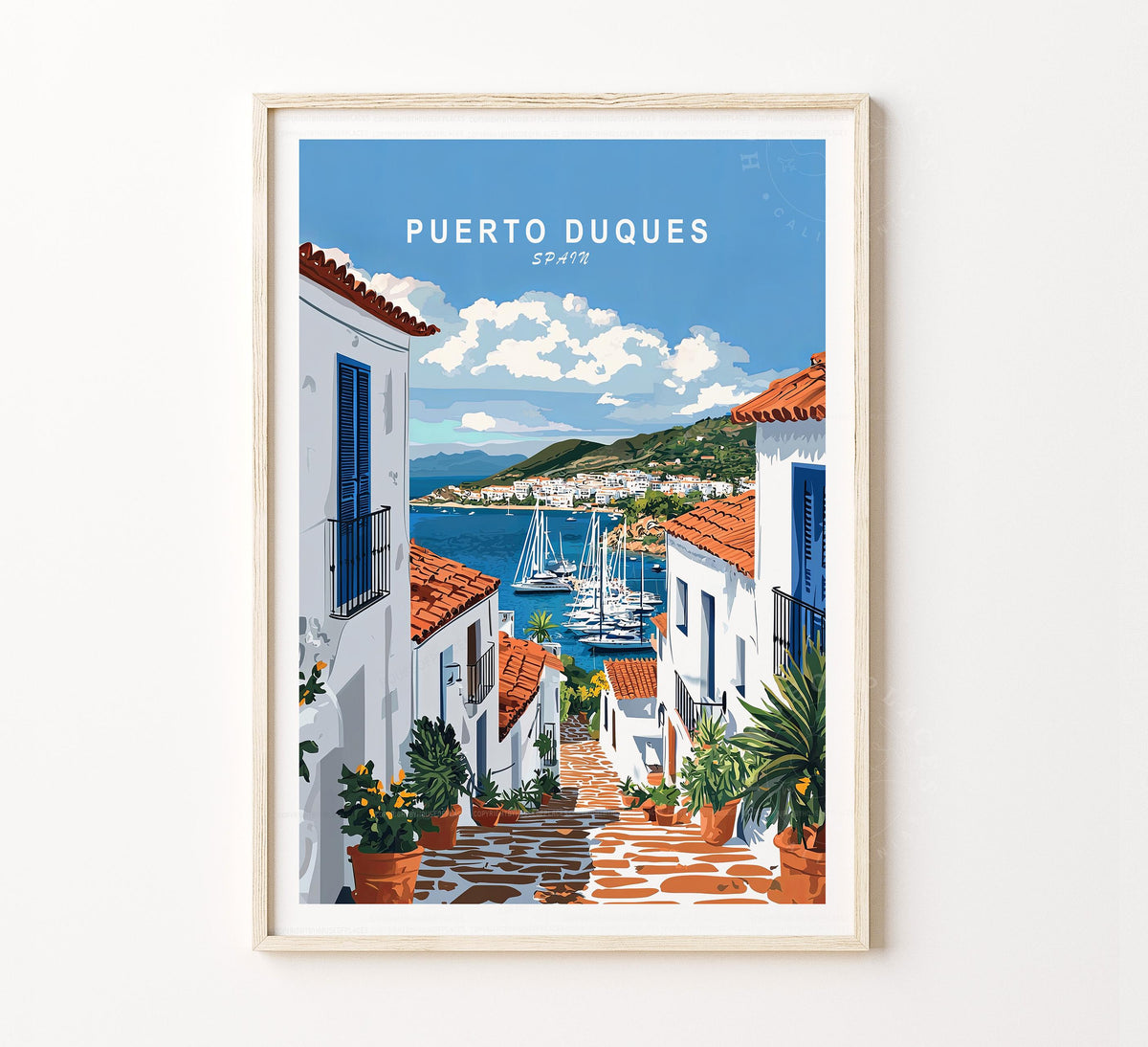 Puerto Duques Travel Poster – Spain Wall Art Print