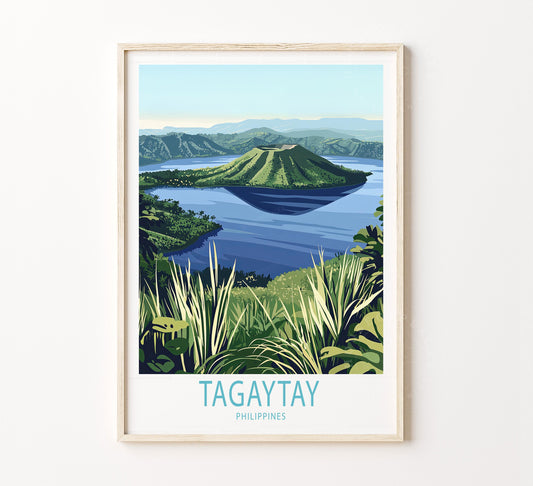 Tagaytay Travel Poster – Philippines Wall Art Print
